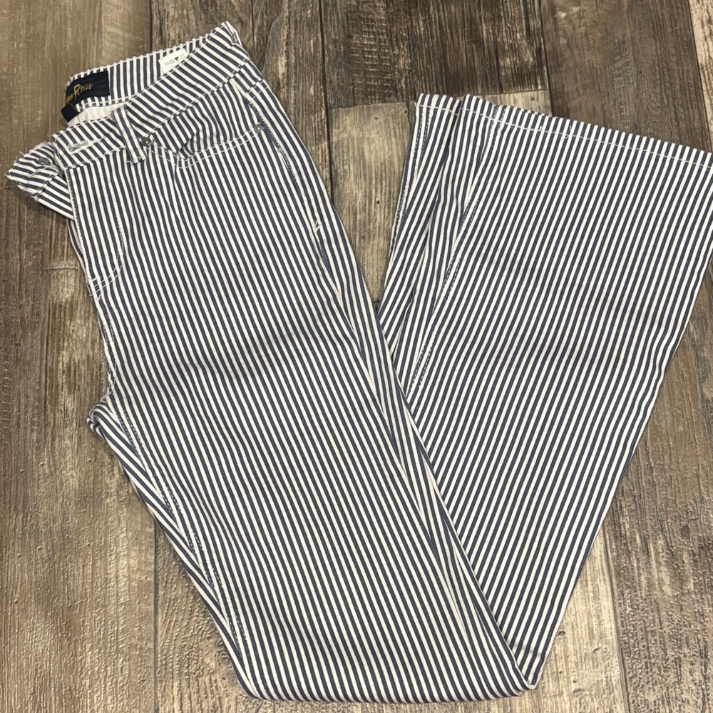 Indigo Rein Navy and White Striped Pants